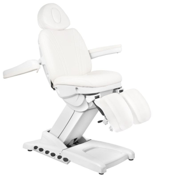 FOTEL KOSMETYCZNY ELEKTR. AZZURRO 872S PEDI PRO EXCLUSIVE 3 SILN. BIAŁY Activ  Q@d